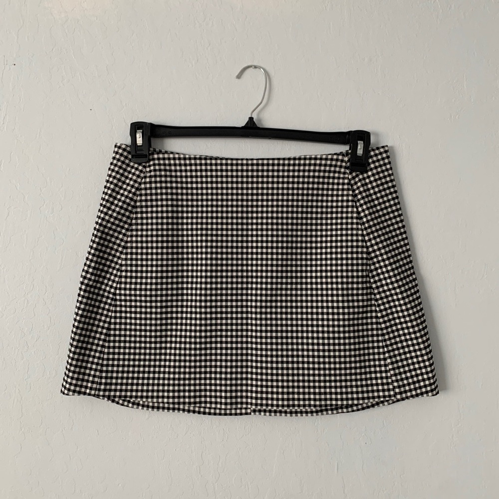 UO gingham checkered skirt